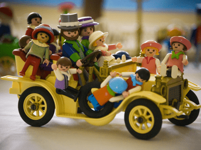 Children Overflowing Car