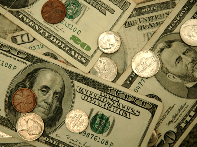 Dollars and coins Dollars and coins