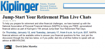 Kiplinger-NAPFA Jump-Start Your Retirement Plan