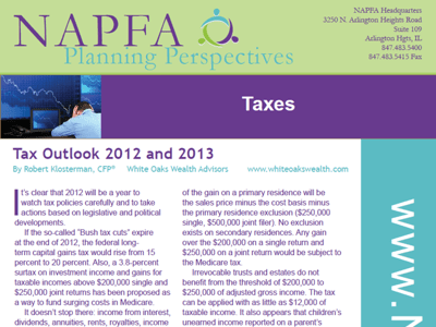 NAPFA Planning Perspectives Jan-Feb 2012