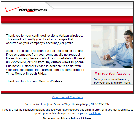 Verizon email