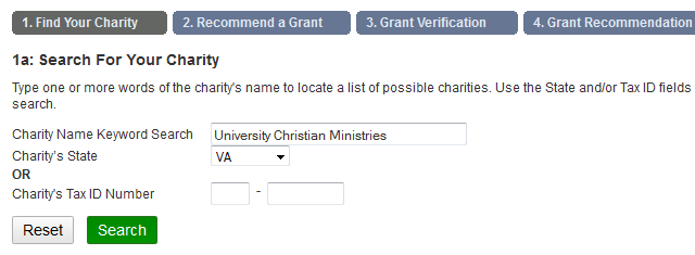 Step 1 - Find Your Charity Step 1 - Find Your Charity