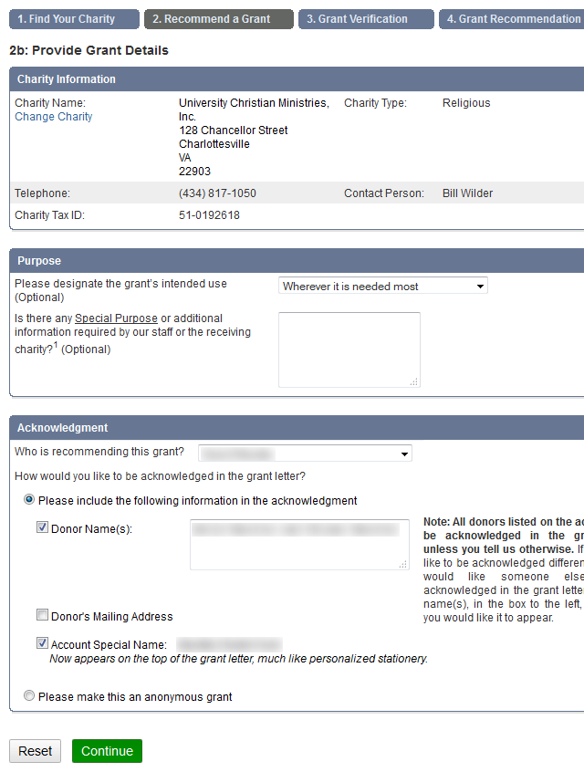 Step 2b - Provide Grant Details Step 2b - Provide Grant Details