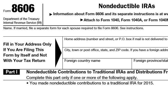 After-Tax IRA Contributions Must Be Reported On IRS Form 8606