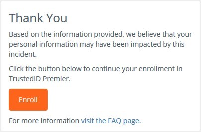 Equifax: You have been impacted.
